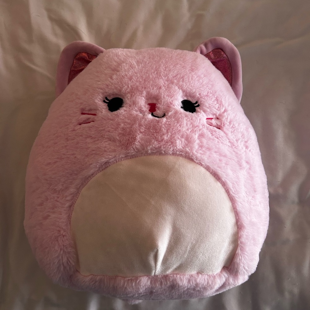 Squishmallows Pink Cat Fluffy Stuffed Animal